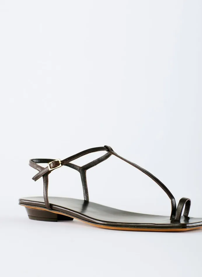 Women Sandals Tibi Barry Kidskin Sandal Brown