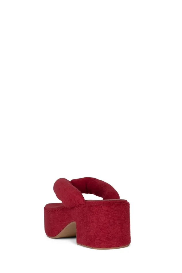 Women Sandals Under 100 Jeffrey Campbell LUAU2 Pink Stripe Terrycloth