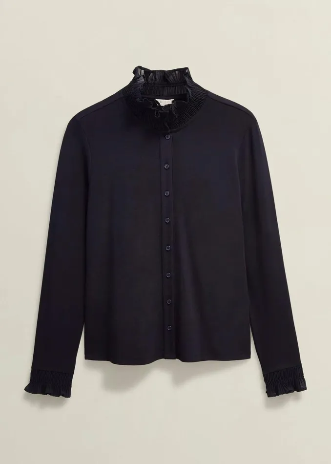 Women Sera Frill Top Hobbs Navy Hobbs Tops