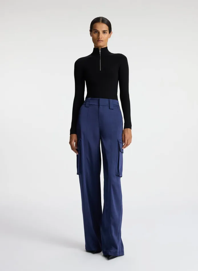 Women Sets ALC Bryan Satin Cargo Pant Evening Blue