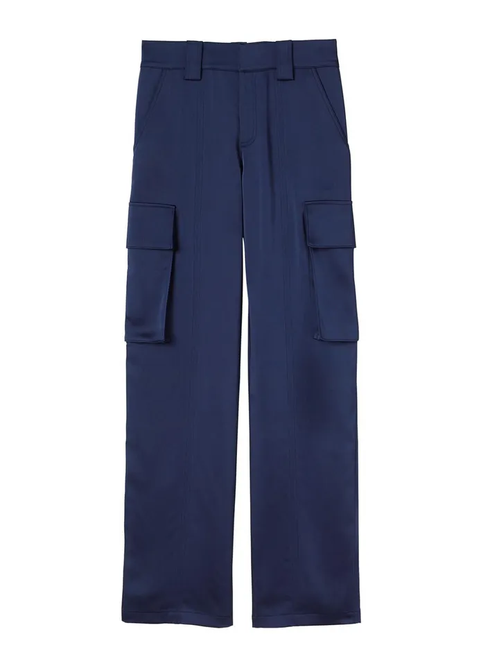 Women Sets ALC Bryan Satin Cargo Pant Evening Blue
