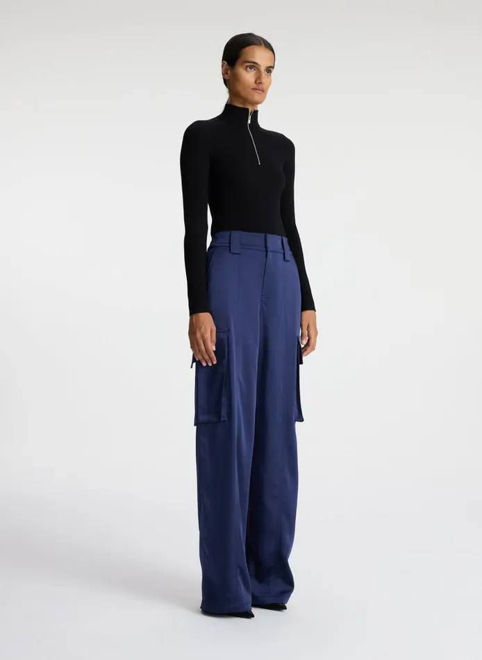Women Sets ALC Bryan Satin Cargo Pant Evening Blue