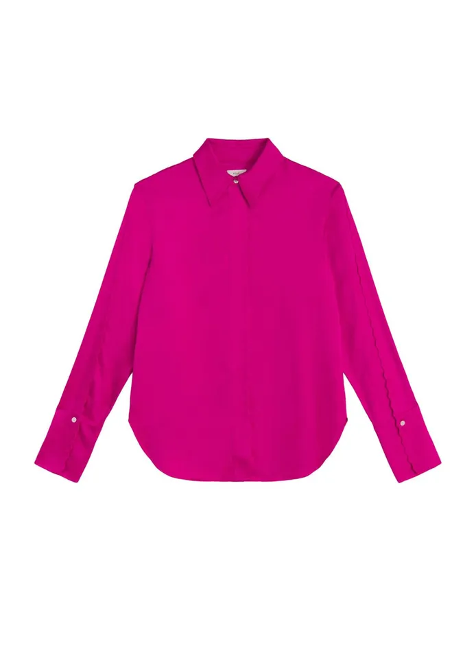 Women Sets ALC Haven Scalloped Satin Top Disco Pink