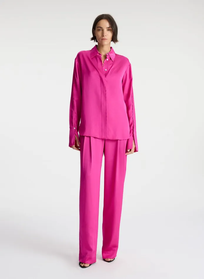 Women Sets ALC Haven Scalloped Satin Top Disco Pink