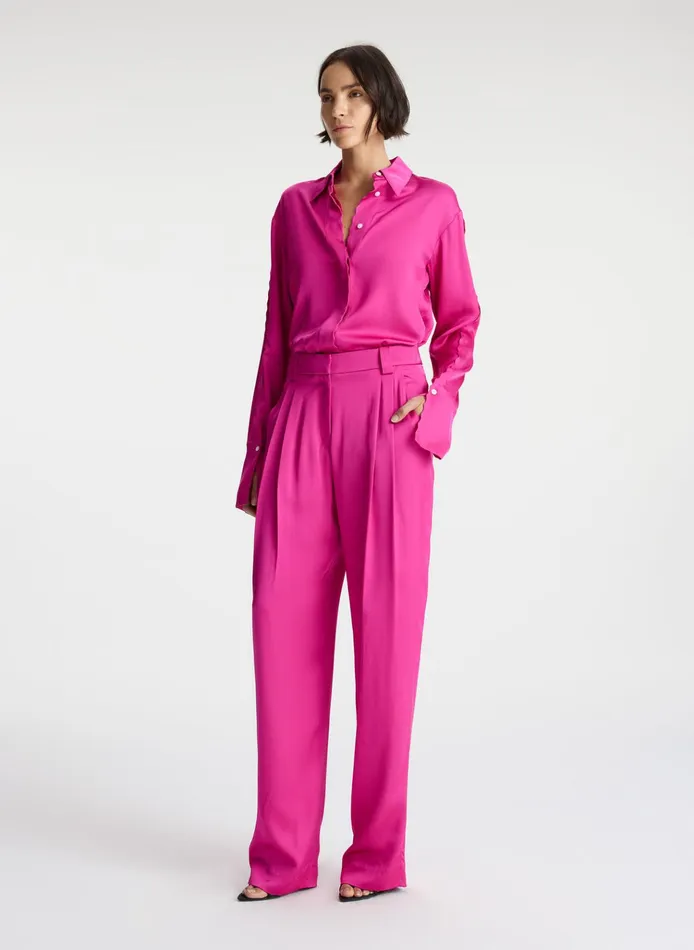 Women Sets ALC Haven Scalloped Satin Top Disco Pink