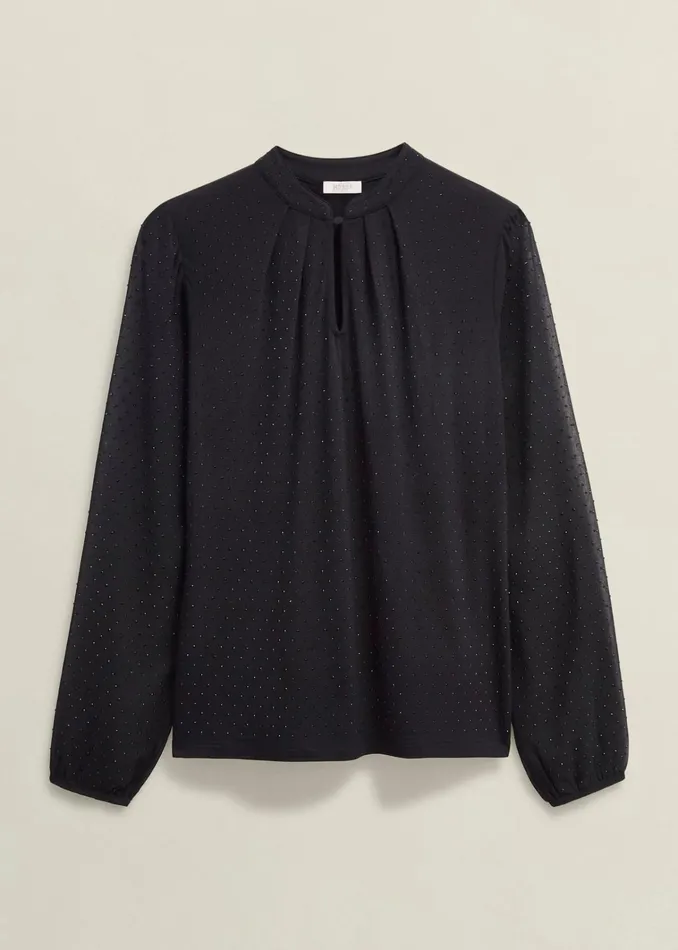 Women Shanice Sparkle Top Hobbs Navy Hobbs Tops