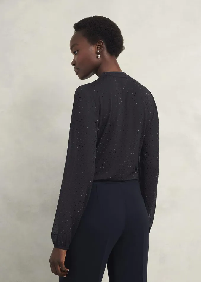 Women Shanice Sparkle Top Hobbs Navy Hobbs Tops