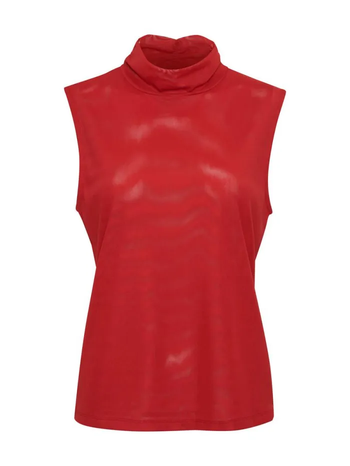 Women Shirred Neck Mesh Tank Cherry Red Inclusive Collection Sanctuary Clothing Tees and Tops Women Shirred Neck Mesh Tank Cherry Red Inclusive Collection Sanctuary Clothing Tees and Tops