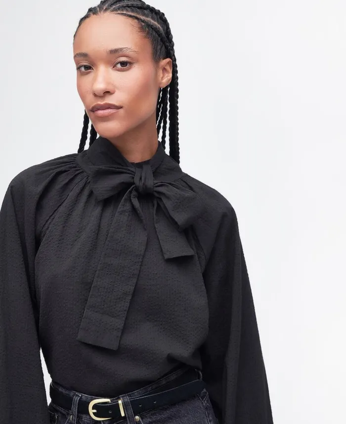 Women Shirts and Blouses Barbour Alberta Blouse Classic Black Women Shirts and Blouses Barbour Alberta Blouse Classic Black