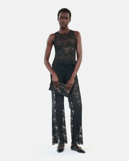 Women Shirts and Tops The Kooples Black Lace Top Black