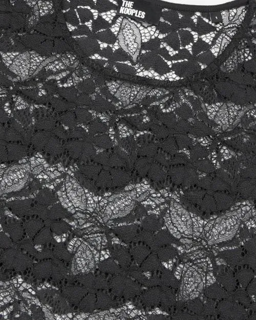 Women Shirts and Tops The Kooples Black Lace Top Black