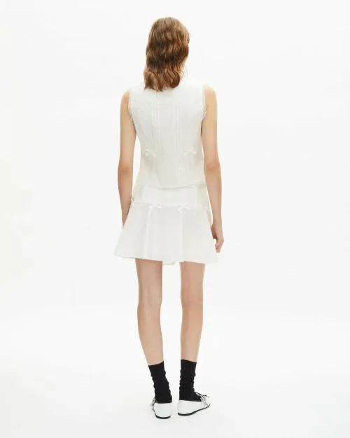 Women Shirts and Tops The Kooples Ecru Lace Detail Top Ecru