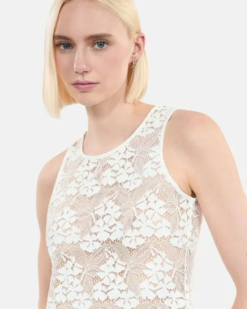 Women Shirts and Tops The Kooples Ecru Lace Top Ecru