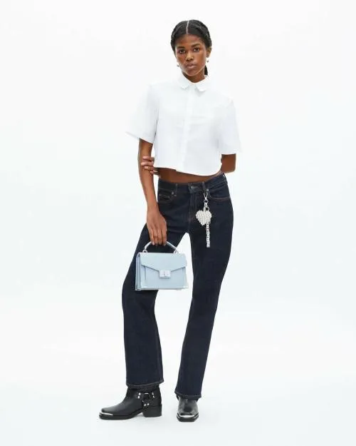 Women Shirts and Tops The Kooples Short White Poplin Shirt White