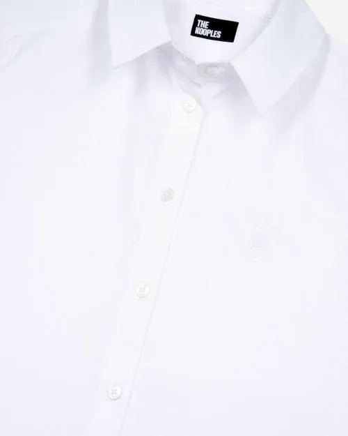 Women Shirts and Tops The Kooples Short White Poplin Shirt White