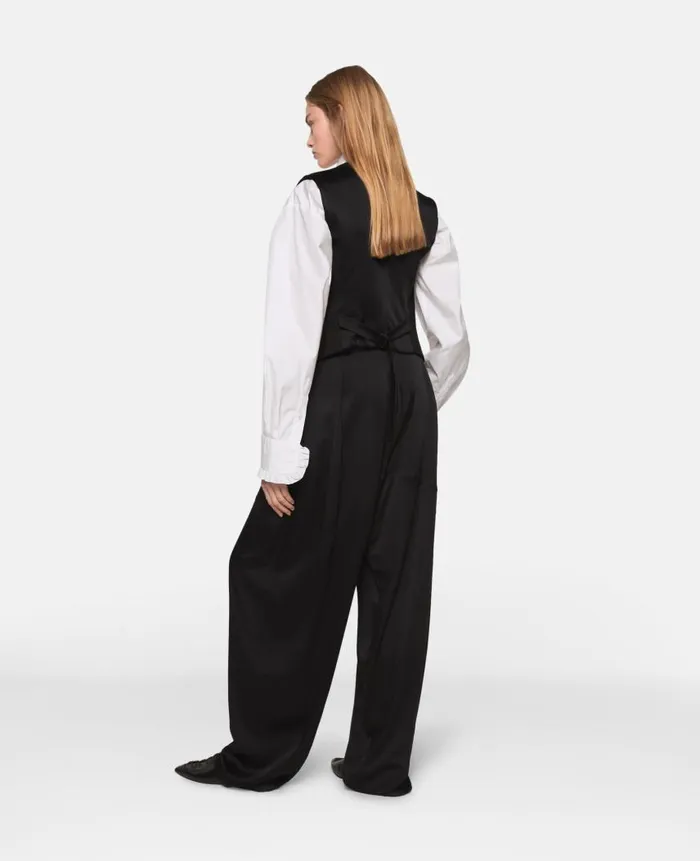 Women Shirts And Tops Stella McCartney Ruffled Cotton Tuxedo Shirt Pure White