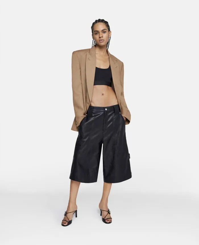 Women Shirts And Tops Stella McCartney SWave Tape Crop Top Black