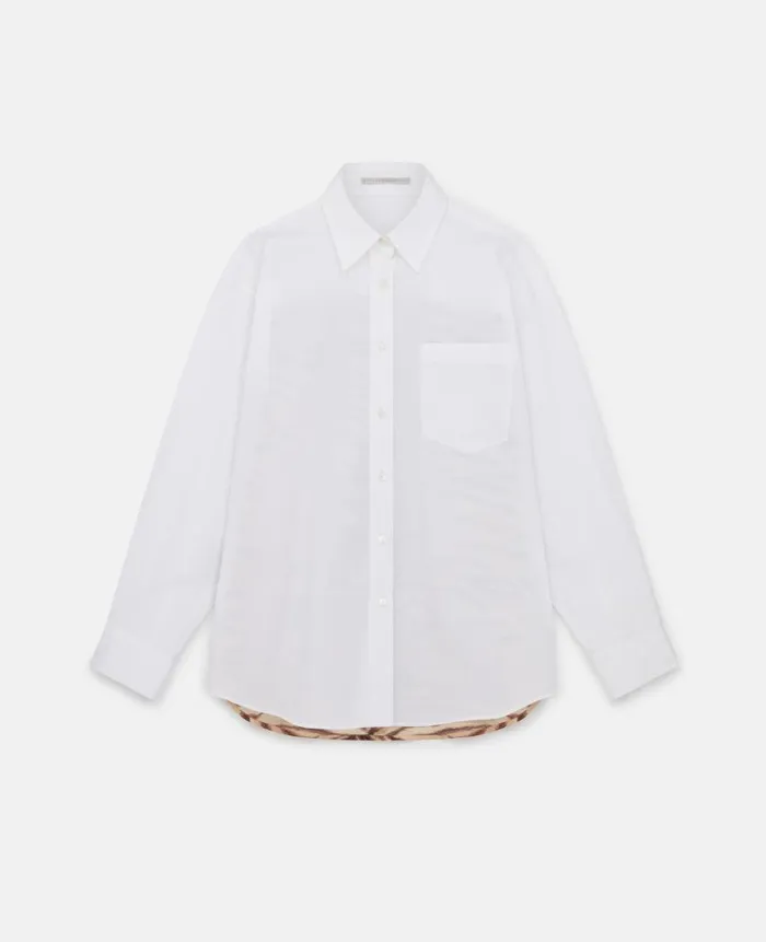 Women Shirts And Tops Stella McCartney Tiger Print Panel Shirt Natural Tiger Print Women Shirts And Tops Stella McCartney Tiger Print Panel Shirt Natural Tiger Print