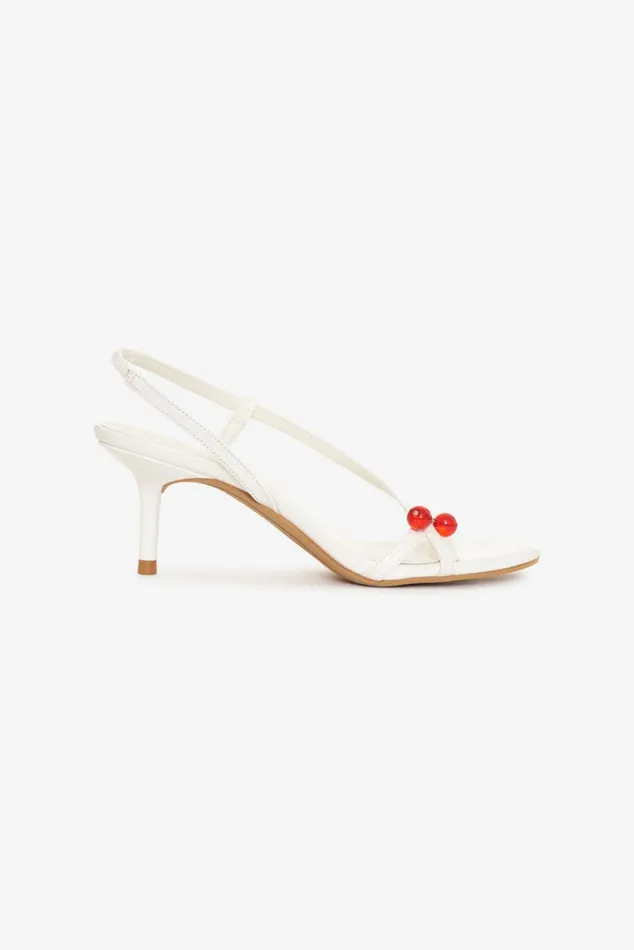 Women Shoes For Love and Lemons Cerise Heel White