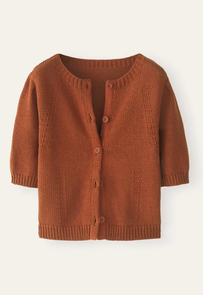 Women Shortsleeve Cardigan Copper Poetry Fashion Cardigans