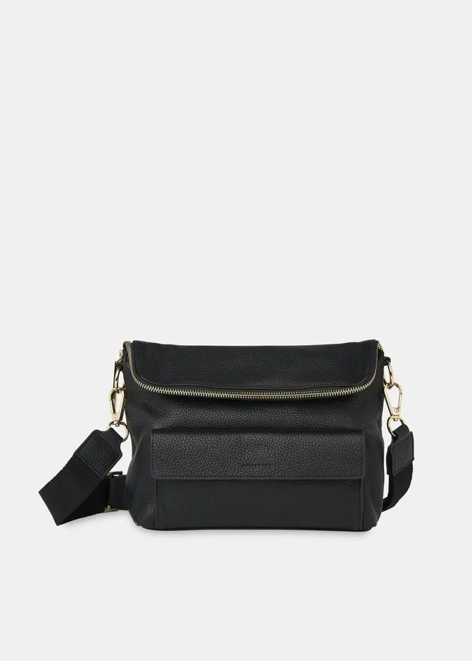 Women Shoulder Bags and Tote Bags Whistles Black Vida Crossbody Bag