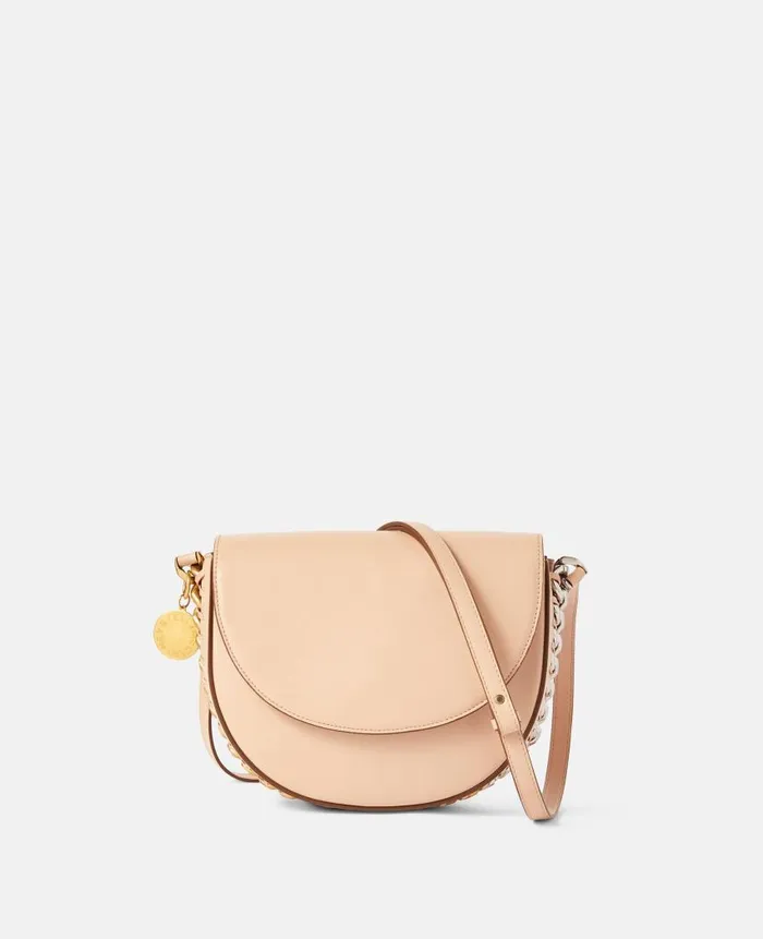Women Shoulder Bags Stella McCartney Frayme Medium Flap Shoulder Bag Powder