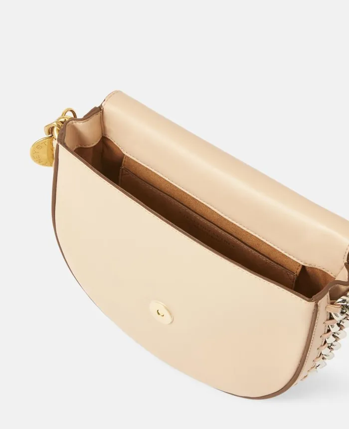 Women Shoulder Bags Stella McCartney Frayme Medium Flap Shoulder Bag Powder