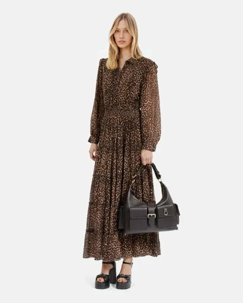 Women Shoulder Bags The Kooples Brown Leather Amelia Xl Bag Brown