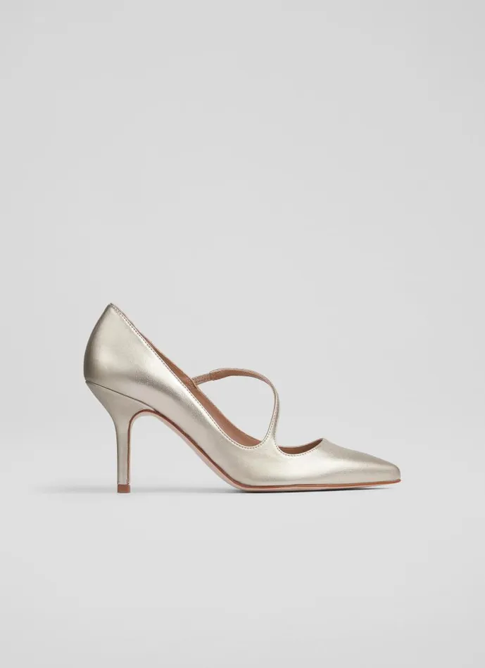 Women Simone Metallic Leather Asymmetric Strap Courts Metallic LKBennett Court Shoes Women Simone Metallic Leather Asymmetric Strap Courts Metallic LKBennett Court Shoes