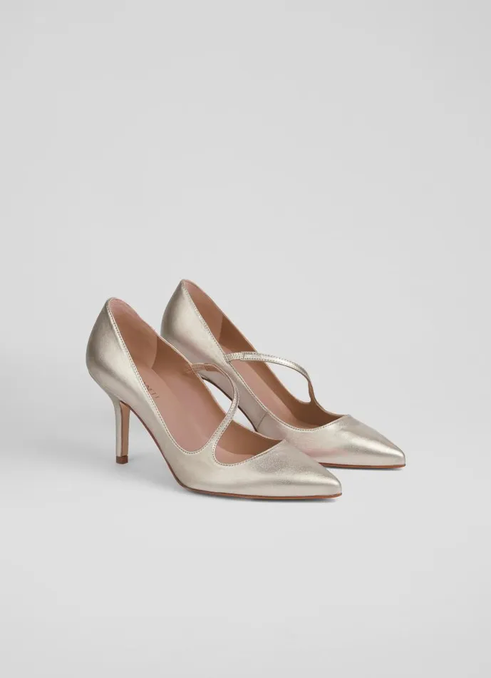 Women Simone Metallic Leather Asymmetric Strap Courts Metallic LKBennett Court Shoes Women Simone Metallic Leather Asymmetric Strap Courts Metallic LKBennett Court Shoes