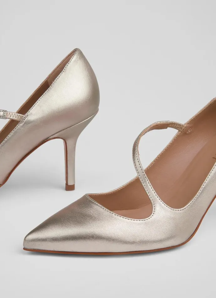 Women Simone Metallic Leather Asymmetric Strap Courts Metallic LKBennett Court Shoes Women Simone Metallic Leather Asymmetric Strap Courts Metallic LKBennett Court Shoes
