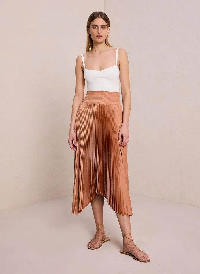 Women Skirts ALC Sonali Satin Pleated Skirt Torta