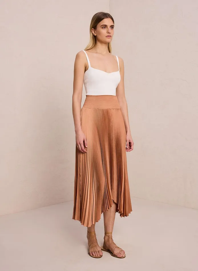 Women Skirts ALC Sonali Satin Pleated Skirt Torta