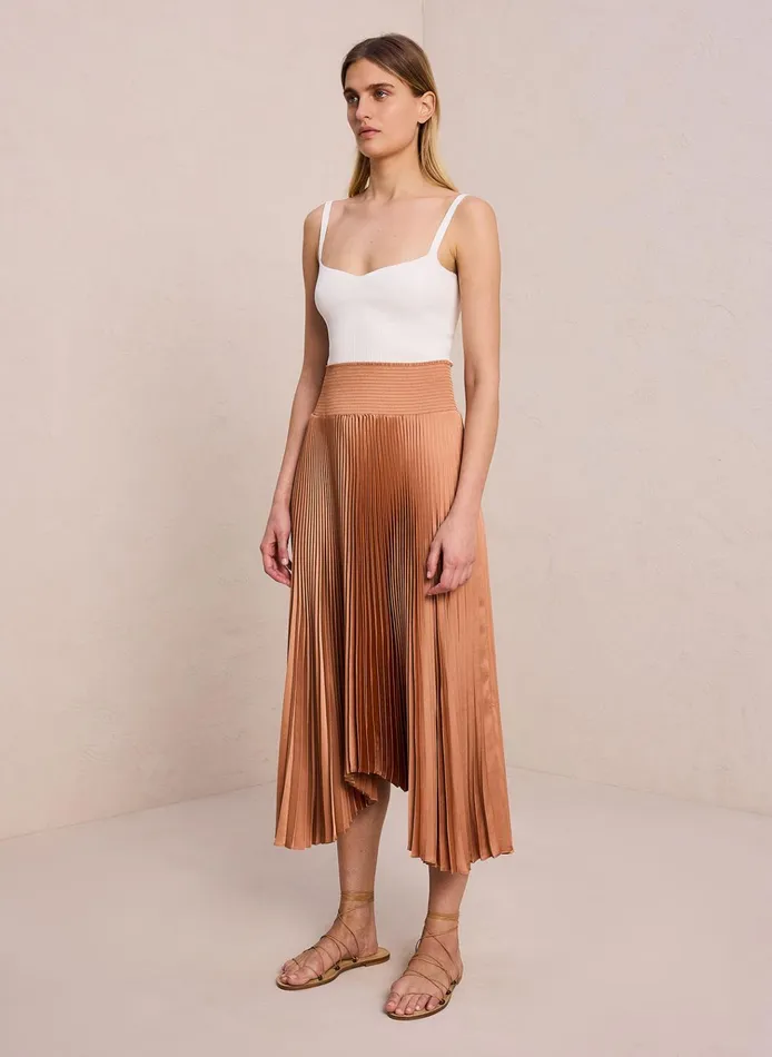 Women Skirts ALC Sonali Satin Pleated Skirt Torta