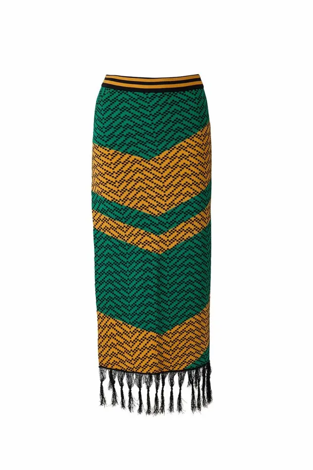 Women Skirts DODO BAR OR Nala Skirt Green Orange Combo