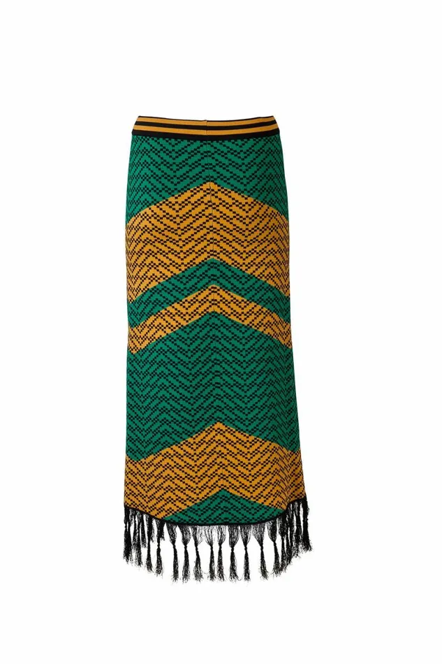 Women Skirts DODO BAR OR Nala Skirt Green Orange Combo