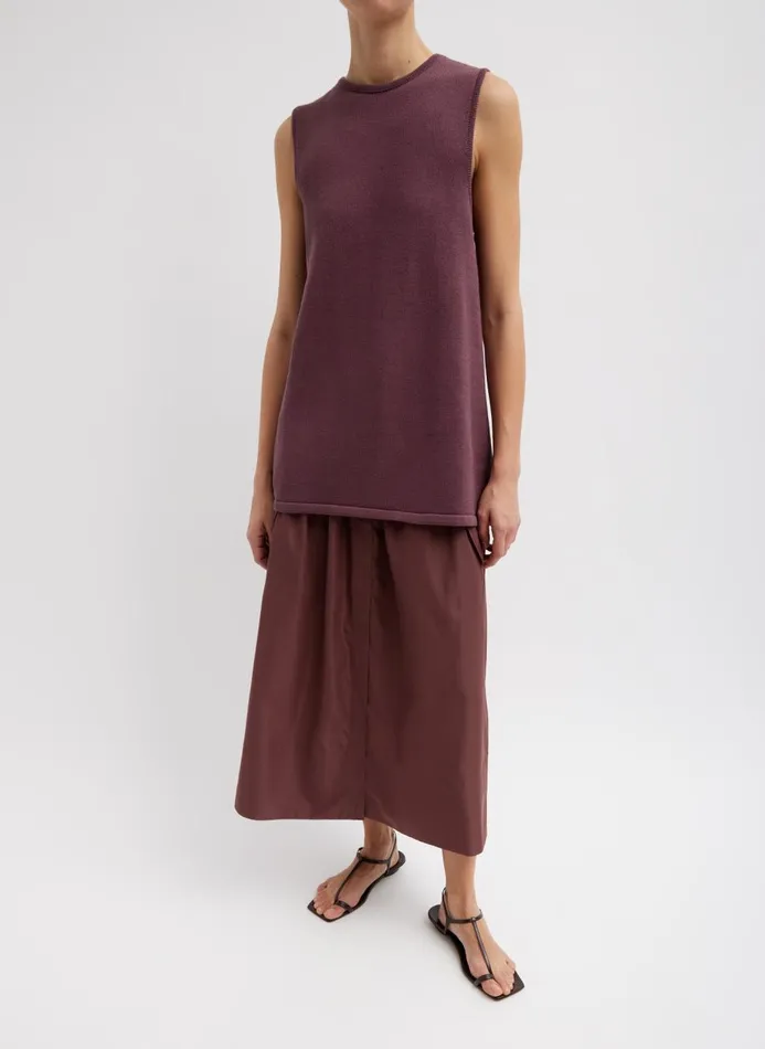 Women Skirts Tibi Italian Sporty Nylon Full Skirt Cinnamon