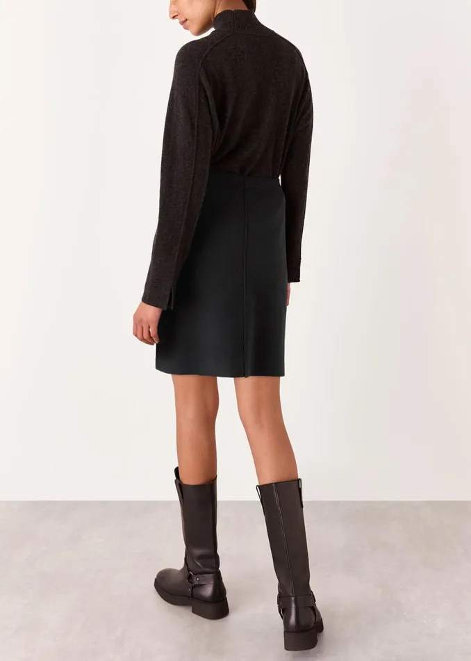 Women Skirts Whistles Black Patch Pocket Knitted Skirt