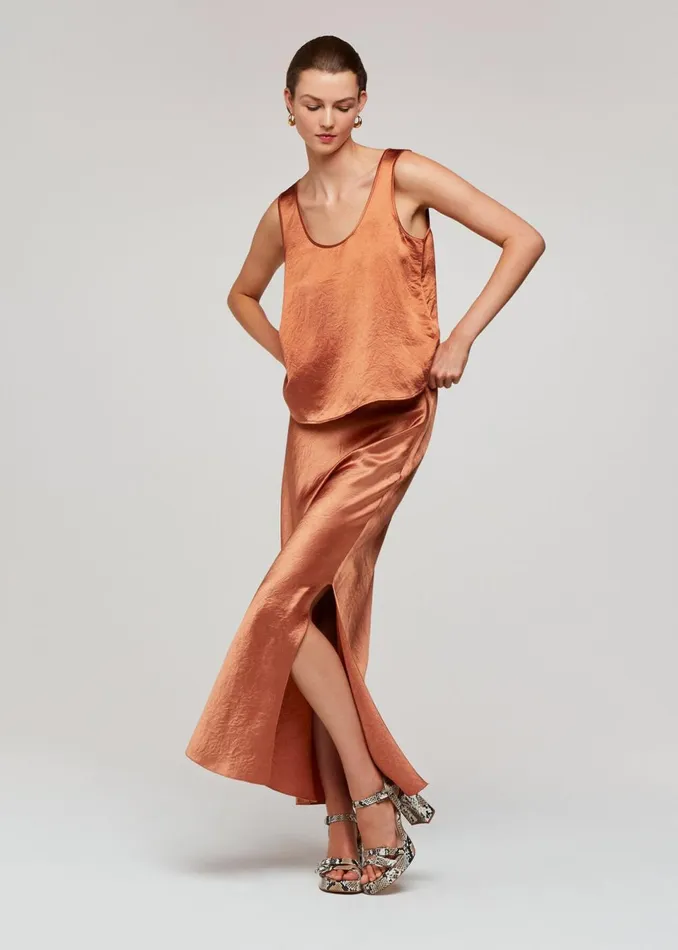 Women Skirts Whistles Bronze Ella Bias Cut Skirt