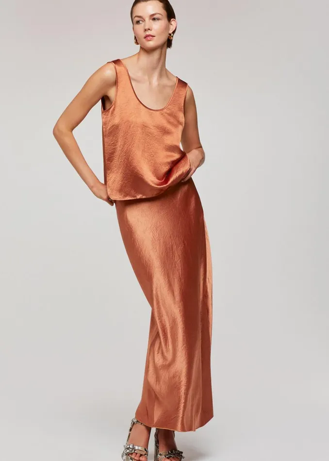 Women Skirts Whistles Bronze Ella Bias Cut Skirt