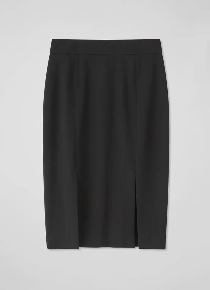 Women Sky Black Crepe Pencil Skirt With LENZING ECOVERO Viscose Black LKBennett Skirts