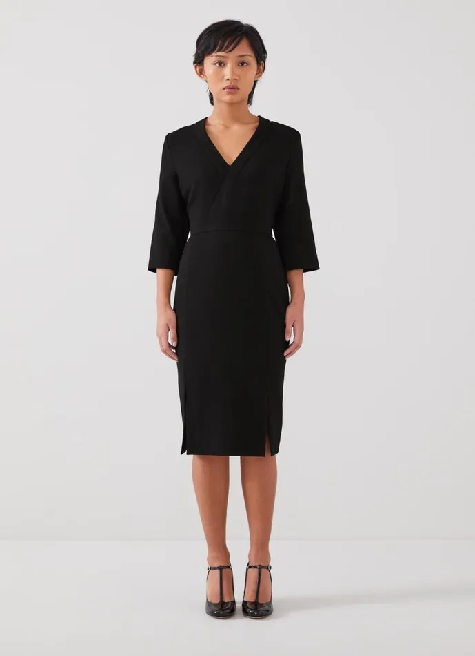 Women Sky Petite Black Crepe Dress With LENZING ECOVERO Viscose Black LKBennett Dresses Women Sky Petite Black Crepe Dress With LENZING ECOVERO Viscose Black LKBennett Dresses