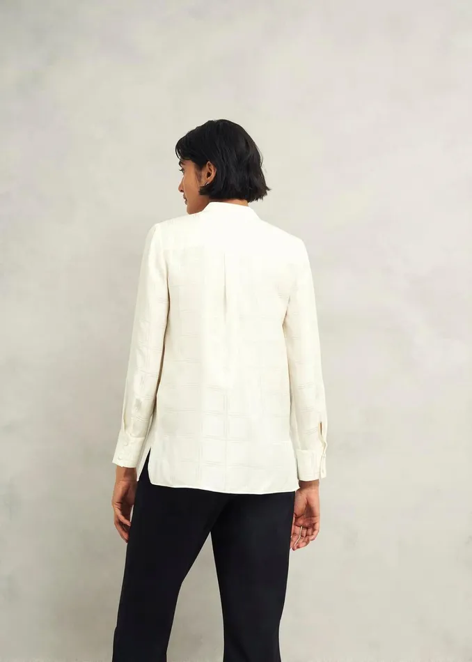 Women Sloane Silk Blouse Ivory Hobbs Tops