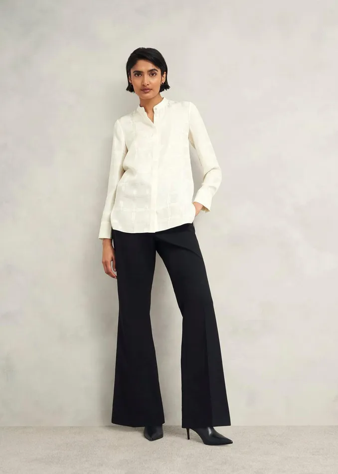 Women Sloane Silk Blouse Ivory Hobbs Tops