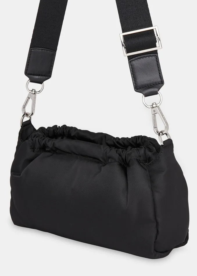 Women Small Bags and Clutches Whistles Black Benny Drawstring Crossbody Bag