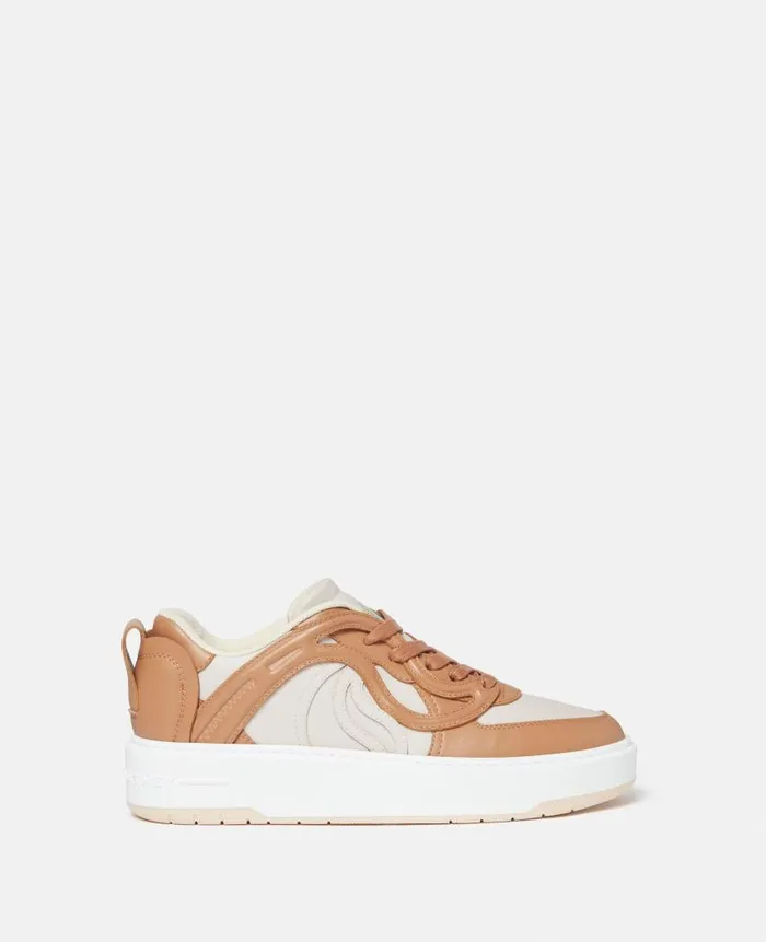 Women Sneakers Stella McCartney SWave 2 MidTop Trainers Ecrubrandy