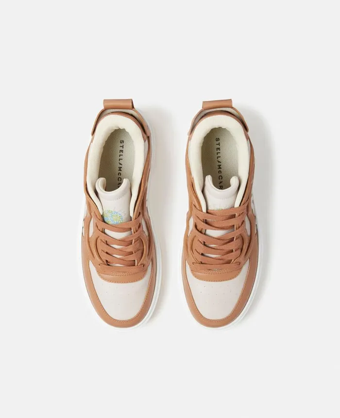 Women Sneakers Stella McCartney SWave 2 MidTop Trainers Ecrubrandy