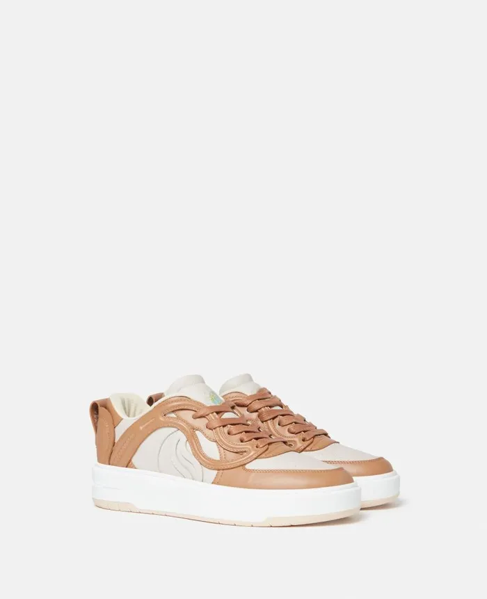 Women Sneakers Stella McCartney SWave 2 MidTop Trainers Ecrubrandy