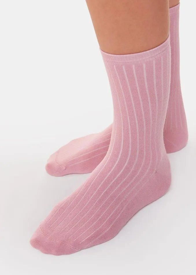Women Socks and Tights Whistles Red Ribbed Socks Set Of 3