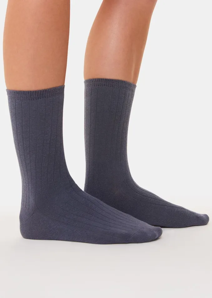 Women Socks and Tights Whistles Red Ribbed Socks Set Of 3